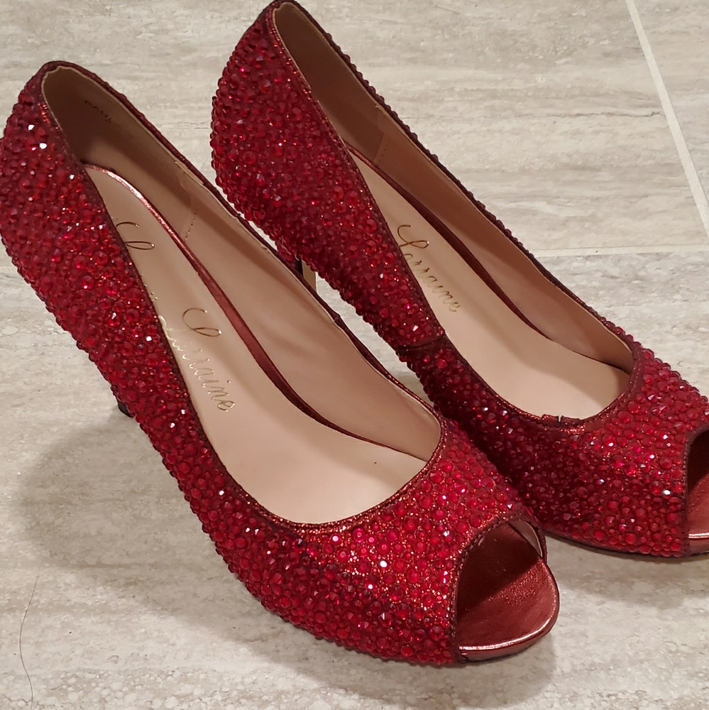 Lauren Lorraine Red Sequin Size 8